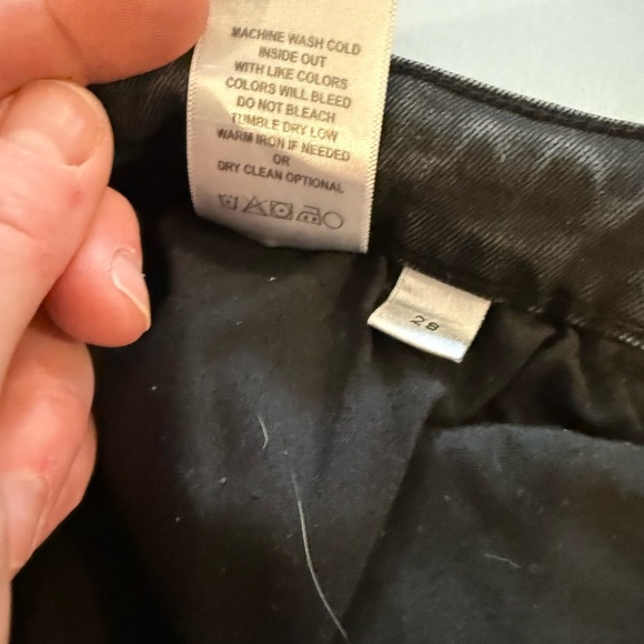 Vervet Black Distressed Denim Size 28. Ribcage button fly. - Picture 6 of 7